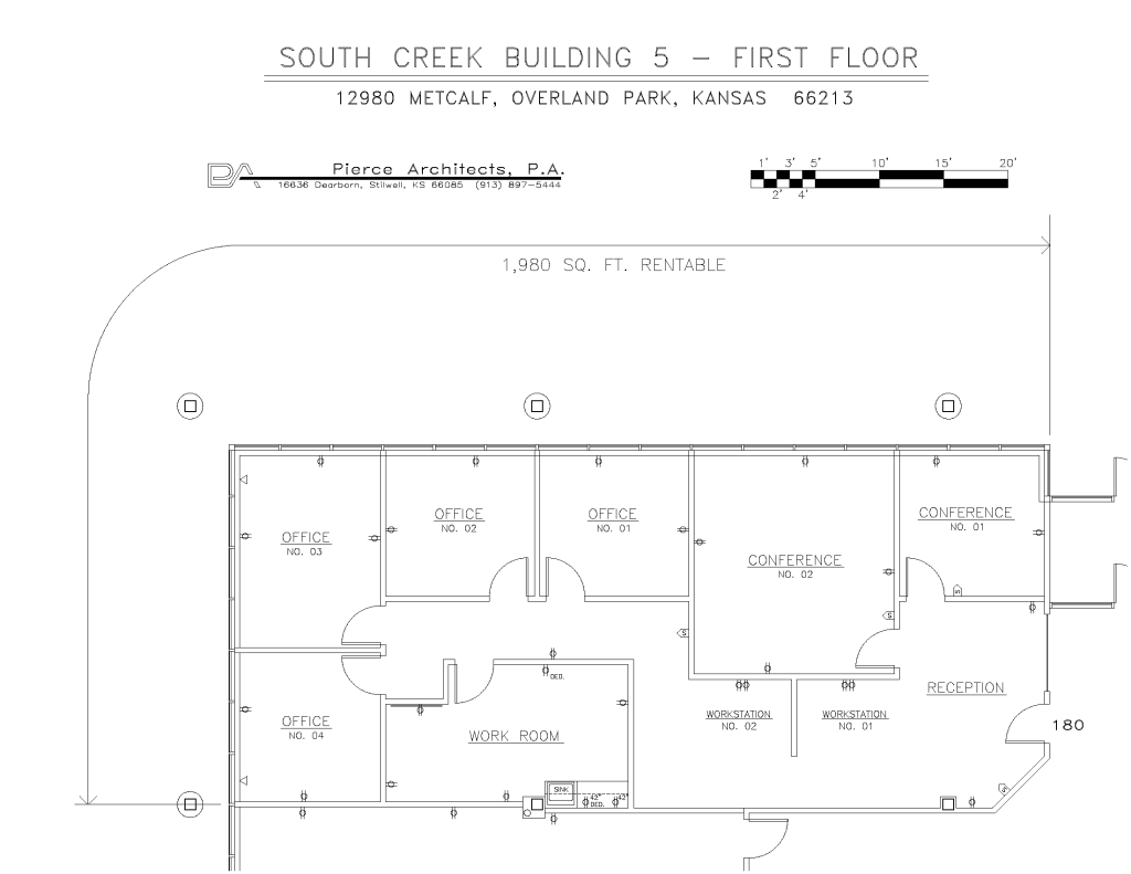 1,980 SF of Office Space in Kansas in Building V at Southcreek Office Park